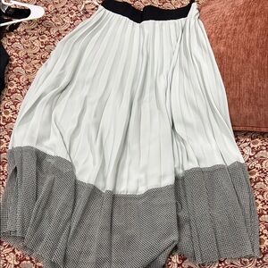 Mint green pleated skirt